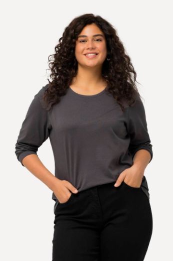 Plus size veliki brojevi Majica dugi rukavi okrugli izrez za punije