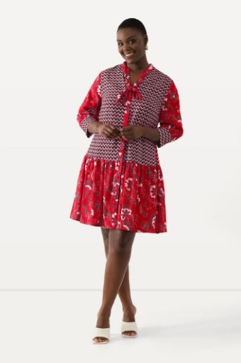 Plus size veliki brojevi Haljina mini 3/4 rukava za punije