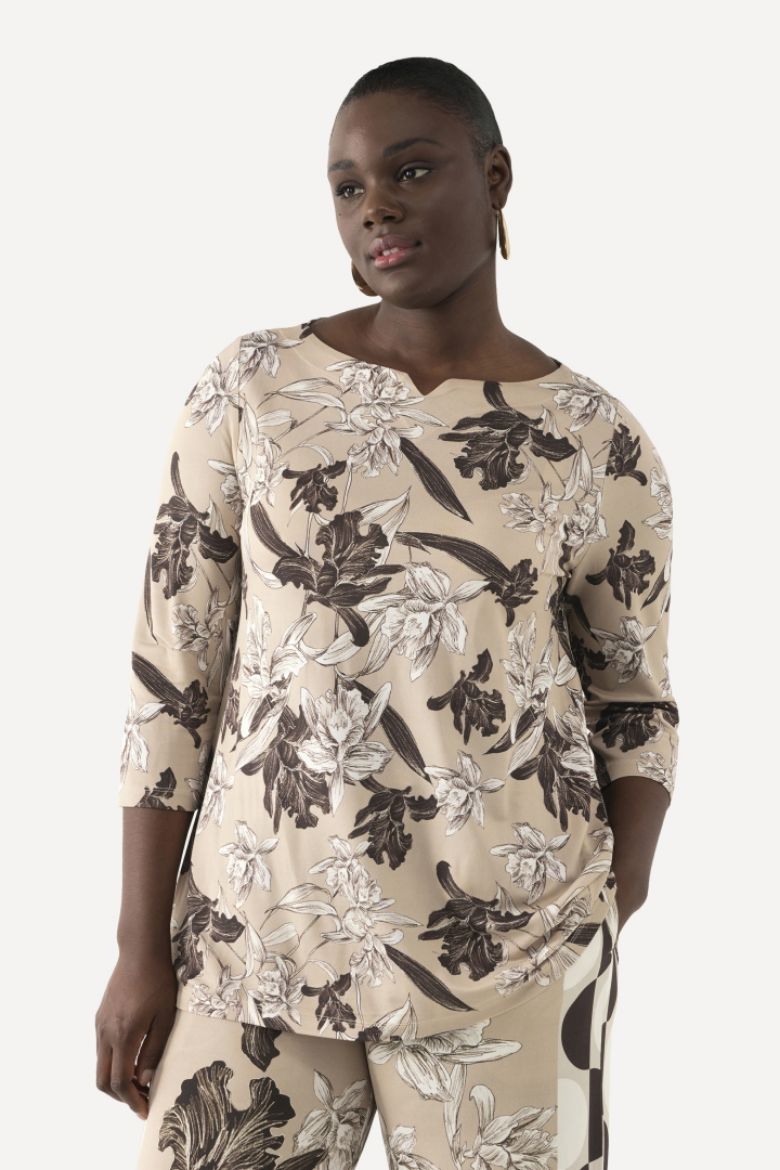 Plus size veliki brojevi Bluza elegantna Slinky cvjetnog printa za punije