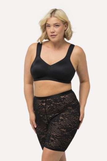 Plus size veliki brojevi Tajice biciklističke mrežaste od čipke za punije
