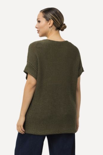 Plus size veliki brojevi Pulover lagani kratkih rukava s motivom palme za punije
