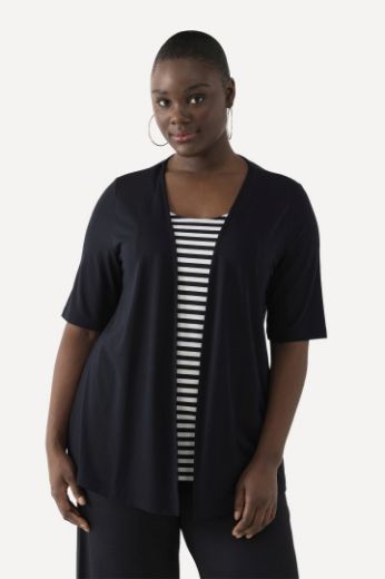 Plus size veliki brojevi Majica 2u1 na pruge za punije