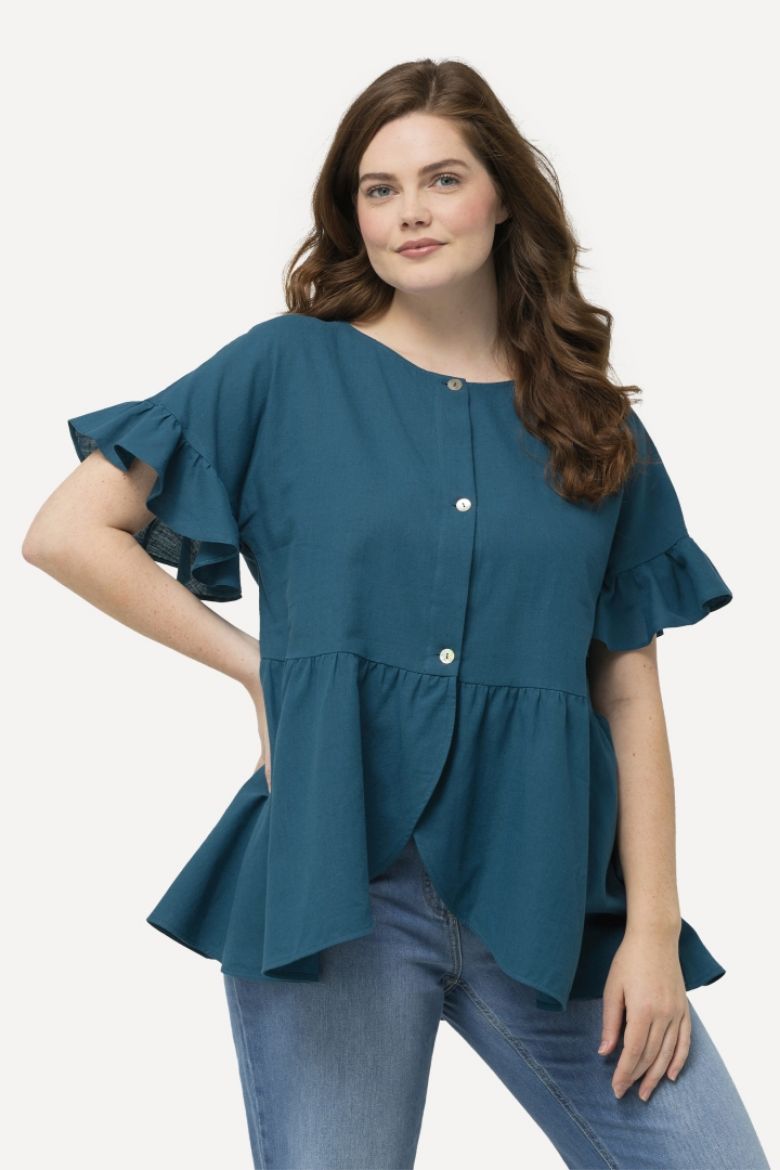 Plus size veliki brojevi Košulja s volanima za punije