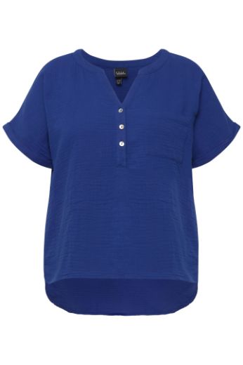 Plus size veliki brojevi Bluza kratkih rukava V izreza za punije