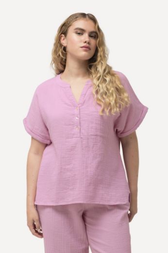 Plus size veliki brojevi Bluza kratkih rukava V izreza za punije