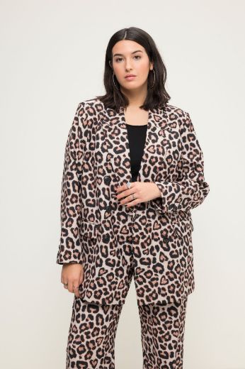 Plus size veliki brojevi Sako lagani s leopard printom za punije