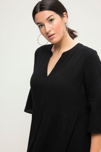 Plus size veliki brojevi Haljina 3/4 rukavi A kroja duži model za punije