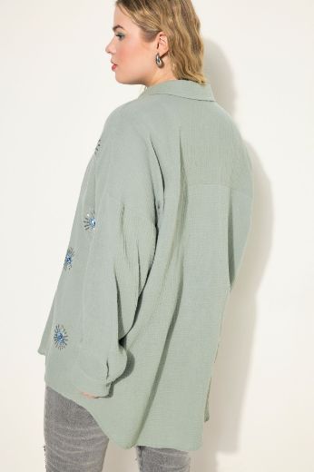 Plus size veliki brojevi Bluza dugih rukava s motivom oka za punije