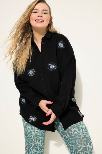 Plus size veliki brojevi Bluza dugih rukava s motivom oka za punije