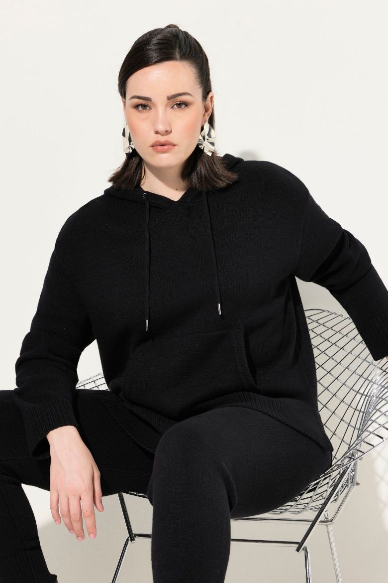 Plus size veliki brojevi Pulover s kapuljačom širek kroja za punije