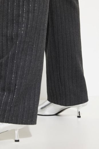 Plus size veliki brojevi Hlače s metalnim nitima za punije