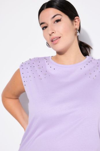 Plus size veliki brojevi Majica bez rukava s ukrasnim dodacima za punije