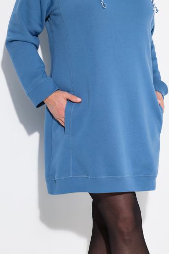Plus size veliki brojevi Haljina povišenog ovratnika za punije