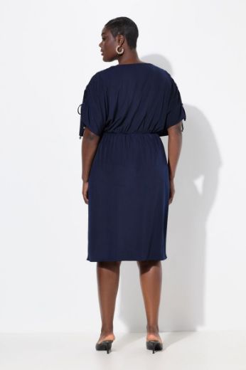 Plus size veliki brojevi Haljina svečana midi V ovratnika za punije