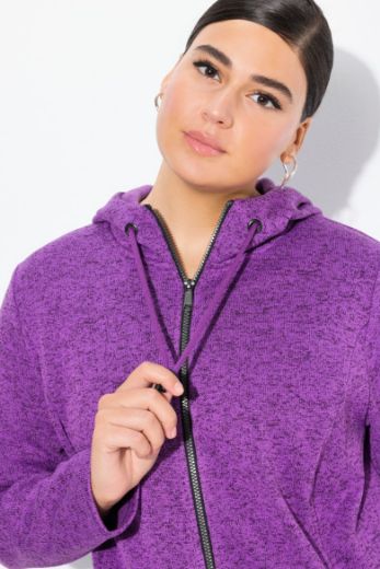 Plus size veliki brojevi Jakna lagana s kapuljačom od flisa za punije