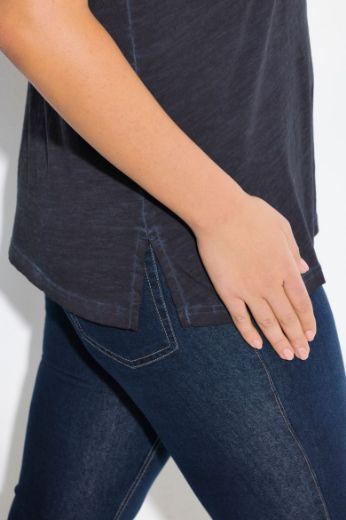 Plus size veliki brojevi Majica kratkih rukava V ovratnika za punije