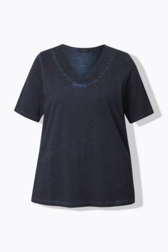 Plus size veliki brojevi Majica kratkih rukava V ovratnika za punije