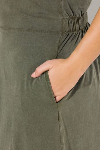 Plus size veliki brojevi Haljina kratkih rukava A kroja za punije