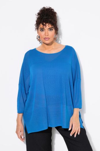 Plus size veliki brojevi Pulover pleteni šireg kroja za punije