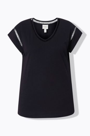 Plus size veliki brojevi Majica kratkih rukava V ovratnika za punije