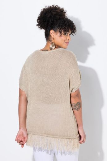 Plus size veliki brojevi Majica kratkih rukava pletena za punije