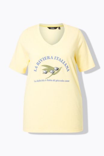 Plus size veliki brojevi Majica kratkih rukava V ovratnika za punije