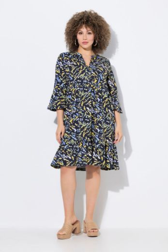 Plus size veliki brojevi Haljina 3/4 rukava A kroja za punije