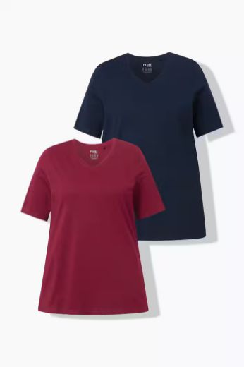 Plus size veliki brojevi Majica 2 komada kratkih rukava za punije