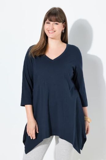 Plus size veliki brojevi Majica A kroja asimetrična za punije