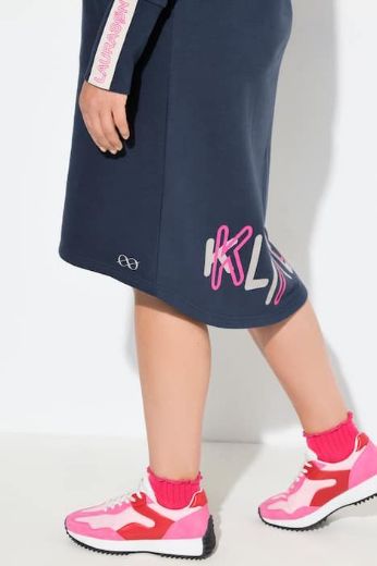 Plus size veliki brojevi Haljina midi dugih rukava za punije