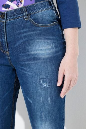 Plus size veliki brojevi Traperice povišenog struka za punije