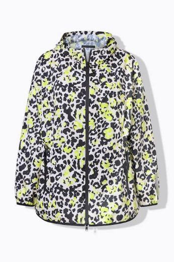 Plus size veliki brojevi Jakna lagana za kišu s leopard printom za punije