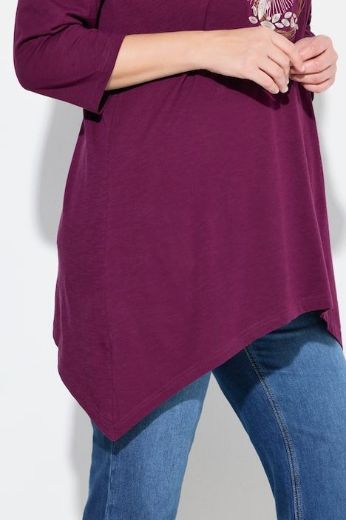 Plus size veliki brojevi Majica 3/4 rukava dužeg kroja za punije