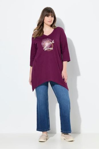 Plus size veliki brojevi Majica 3/4 rukava dužeg kroja za punije