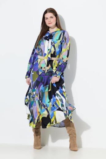 Plus size veliki brojevi Haljina maxi A kroja cvjetnog printa za punije