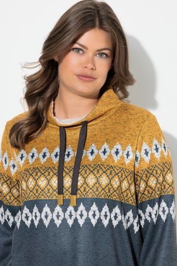 Plus size veliki brojevi Majica dugih rukava povišenog ovratnika za punije