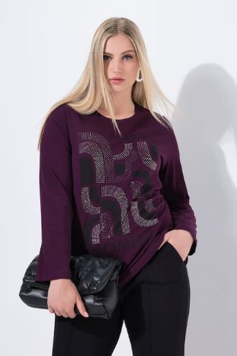 Plus size veliki brojevi Majica dugih rukava s ukrasnim detaljima za punije