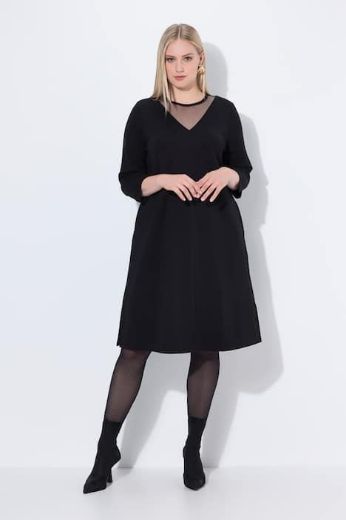 Plus size veliki brojevi Haljina midi 3/4 rukava za punije