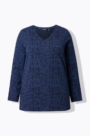 Plus size veliki brojevi Majica dugih rukava V ovratnika za punije