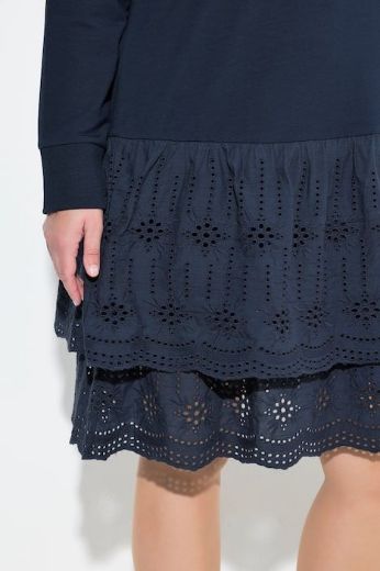 Plus size veliki brojevi Haljina s volanima od čipke za punije