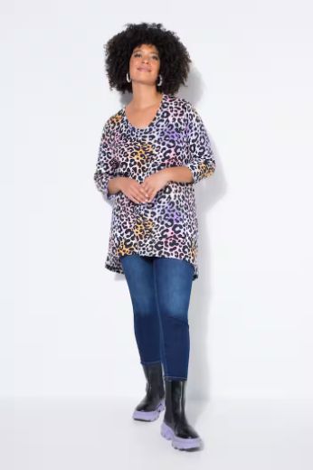 Plus size veliki brojevi Majica duga za punije