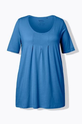 Plus size veliki brojevi Majica s naborima duži model za punije