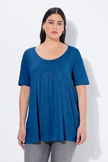 Plus size veliki brojevi Majica s naborima duži model za punije