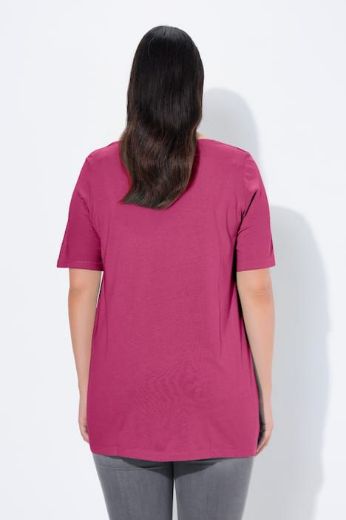 Plus size veliki brojevi Majica s naborima duži model za punije