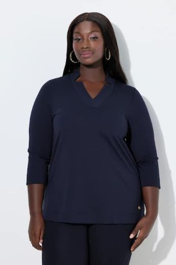 Plus size veliki brojevi Majica V ovratika za punije