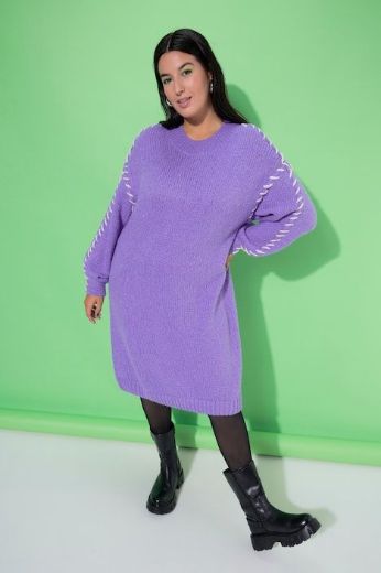 Plus size veliki brojevi Haljina pletena dugih rukava za punije