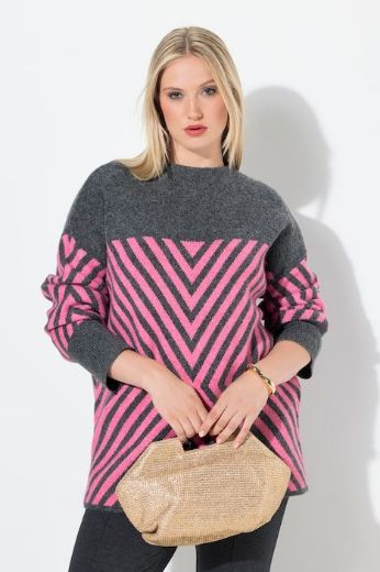 Plus size veliki brojevi Pulover povišenog ovratnika za punije