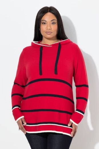 Plus size veliki brojevi Pulover dugih rukava na pruge za punije