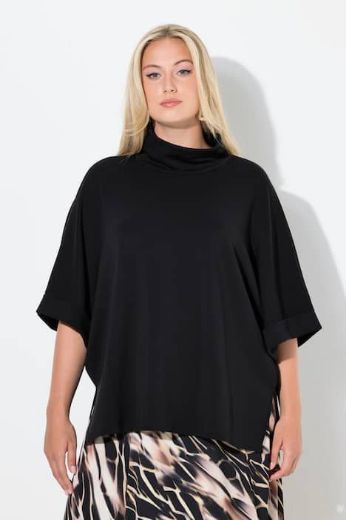 Plus size veliki brojevi Pončo povišenog ovratnika za punije