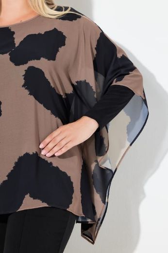 Plus size veliki brojevi Tunika 3/4 rukava šireg kroja za punije